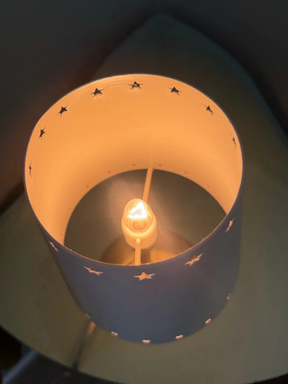 West Elm Metal Table Lamp with Star Cut Outs